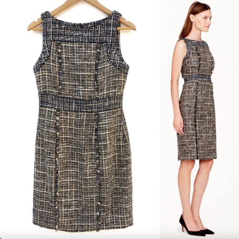 J Crew Tweed Sheath Sleeveless Dress 2